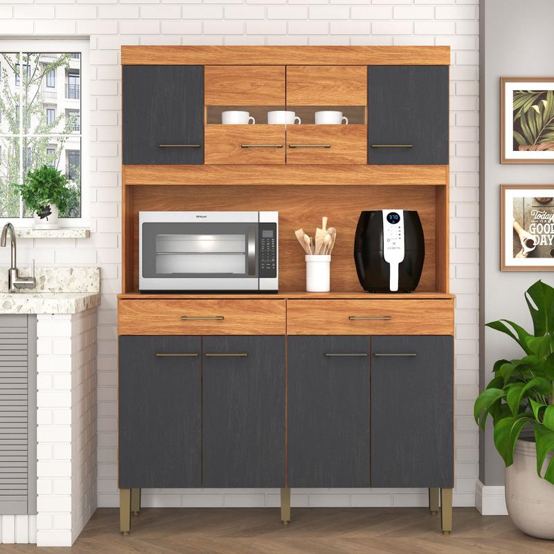 Kit Cozinha Laura 120cm 8 Portas 2 Gavetas - Fellicci - Kit